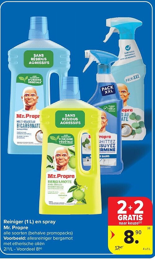 Reiniger (1 L) en spray Mr. Propre