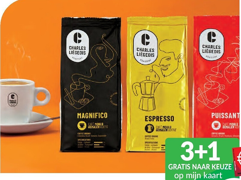 Charles Liégeois gemalen koffie