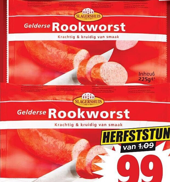 Slagershuis Gelderse rookworst