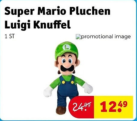 Super Mario Pluchen Luigi Knuffel