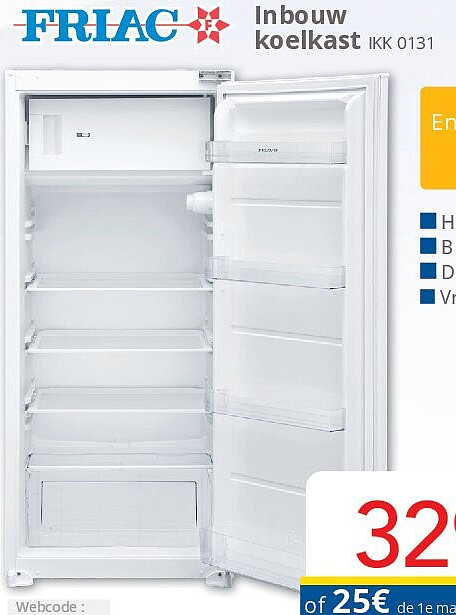 Inbouw koelkast IKK 0131