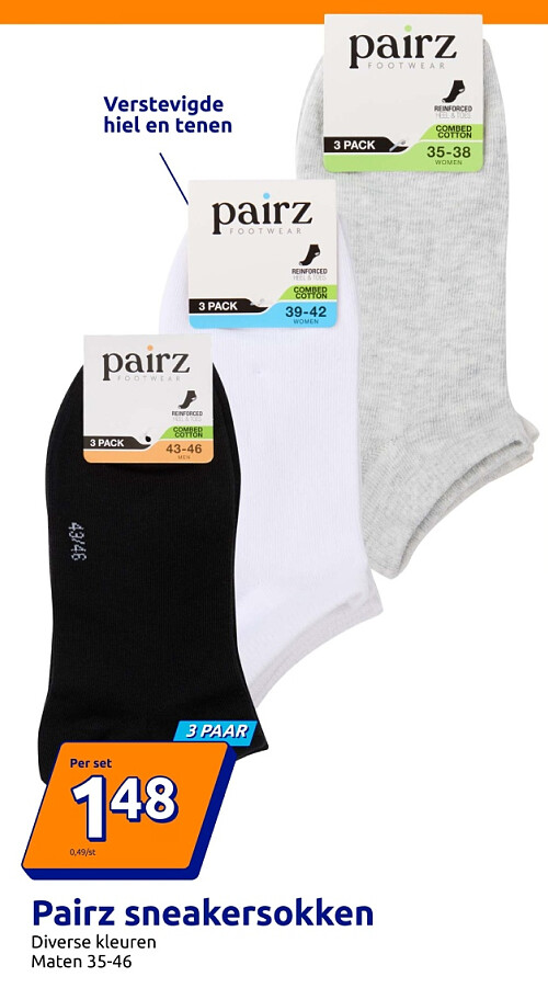 Pairz sneakersokken