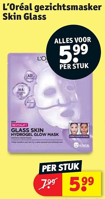 L’Oréal gezichtsmasker Skin Glass