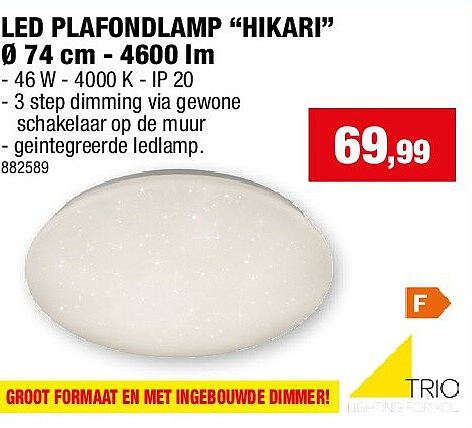LED PLAFONDLAMP “HIKARI” Ø 74 cm - 4600 lm