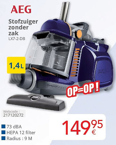 Aeg Stofzuiger zonder zak LX7-2-DB