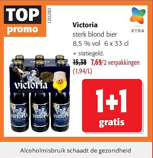 Victoria sterk blond bier 8,5 % vol 6 x 33 cl