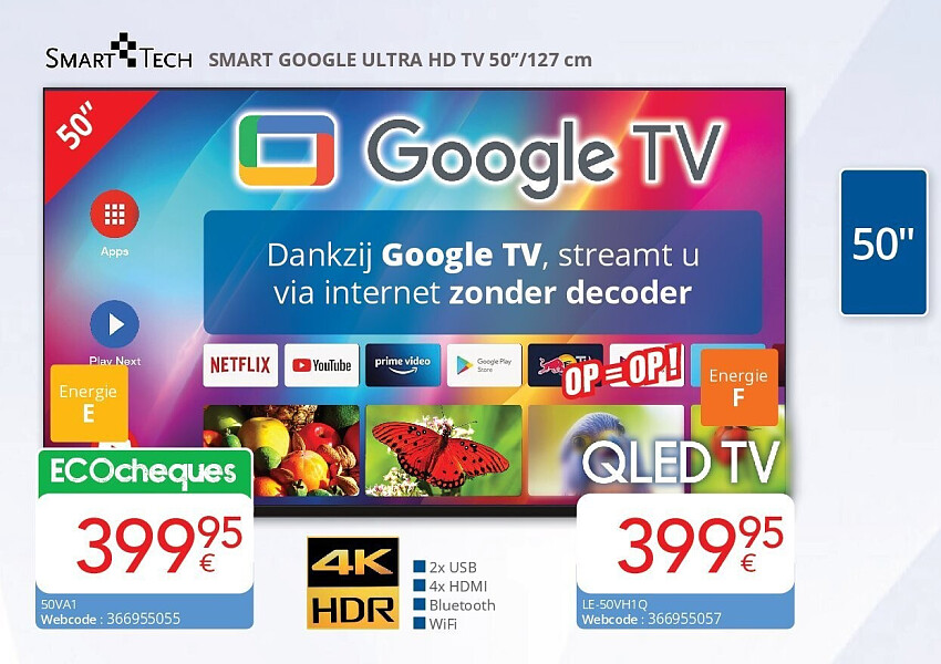 Smart Tech SMART GOOGLE ULTRA HD TV 50’’/127 cm
