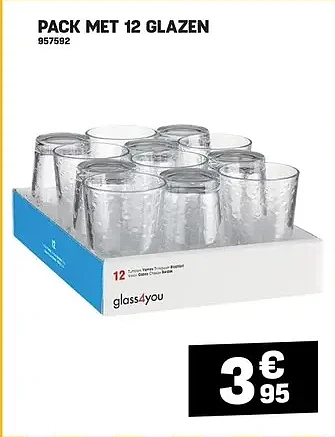 PACK MET 12 GLAZEN