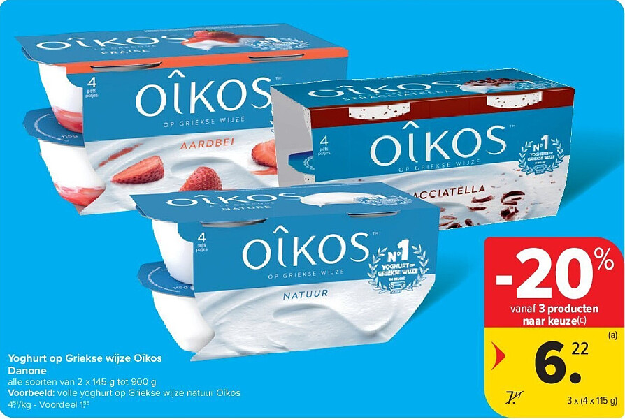Yoghurt op Griekse wijze Oîkos Danone