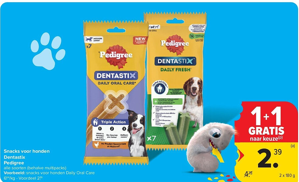 Snacks voor honden Dentastix Pedigree