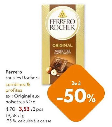 Ferrero Original aux noisettes 90 g