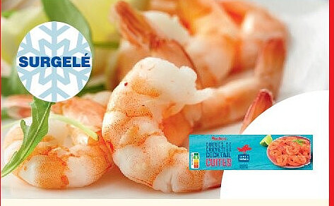 Queues de crevettes cocktail cuites surgelées Auchan 250 g