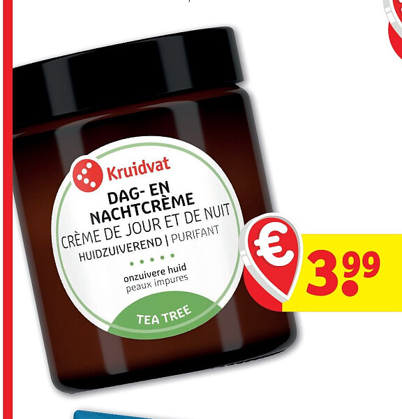 Kruidvat Tea Tree Huidzuiverend Dag & Nachtcrème