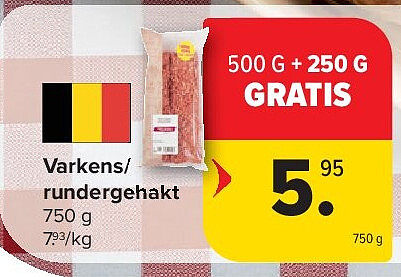 Varkens/ rundergehakt