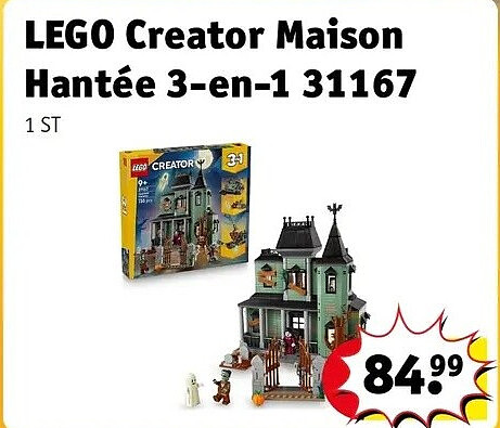 LEGO Creator Maison Hantée 3-en-1 31167