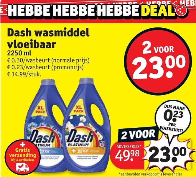 Dash wasmiddel vloeibaar