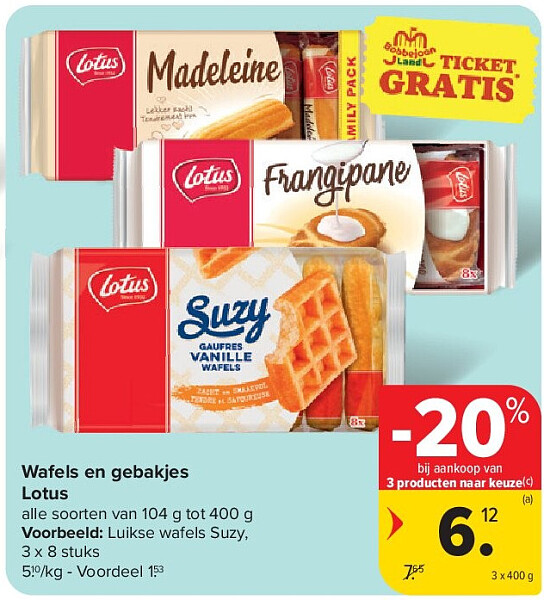 Wafels en gebakjes Lotus