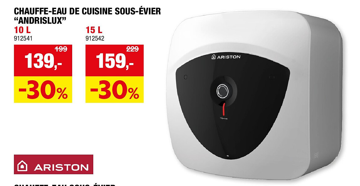 CHAUFFE-EAU DE CUISINE SOUS-ÉVIER “ANDRISLUX” 10 L
