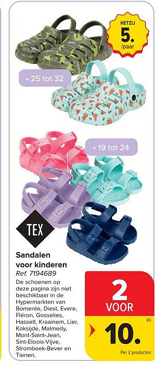 Sandalen voor kinderen