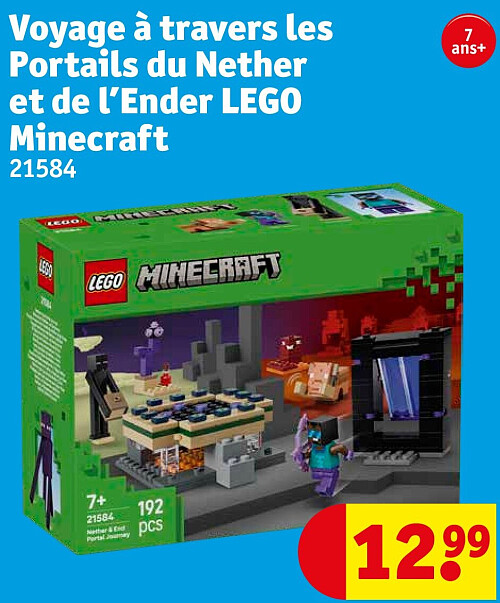 Voyage à travers les Portails du Nether et de l’Ender LEGO Minecraft 21584