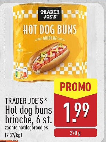 Hot dog buns brioche, 6st.