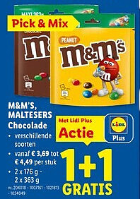 M&M'S, MALTESERS Chocolade