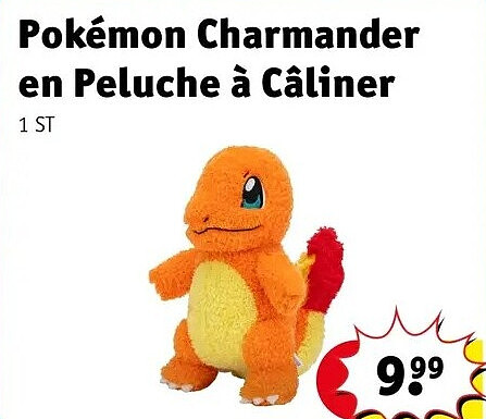 Pokémon Charmander en Peluche à Câliner