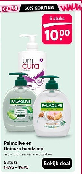 Palmolive en Unicura handzeep