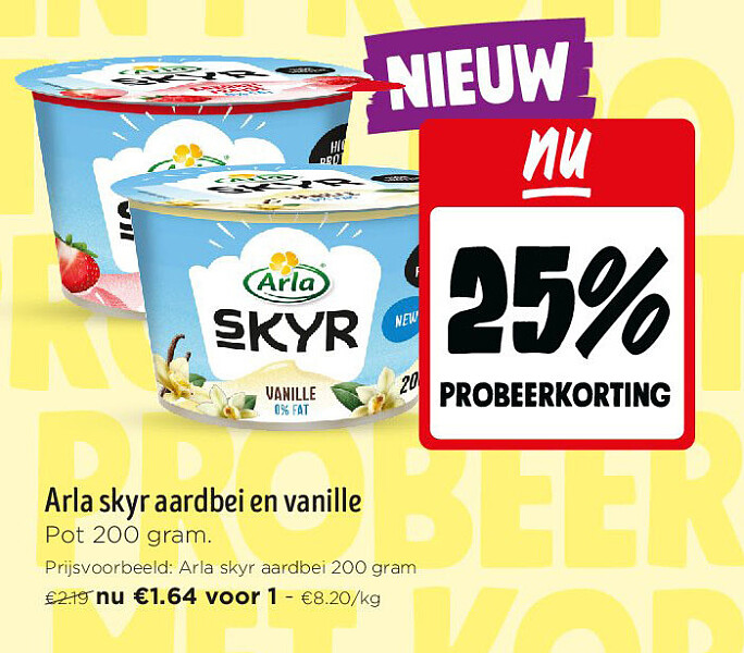 Arla skyr aardbeien vanille