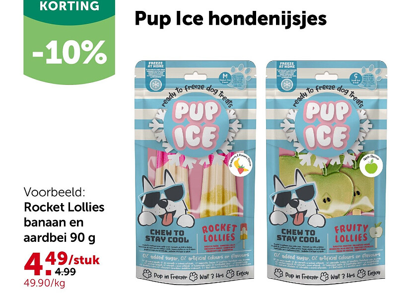 Rocket Lollies banaan en aardbei 90 g