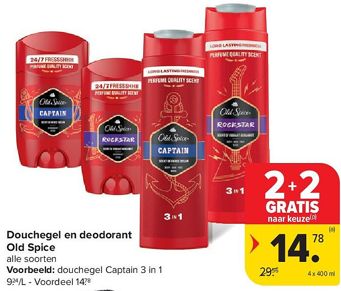 Douchegel en deodorant Old Spice