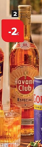 Rum Bacardi en Havana Club en gin Bombay Sapphire
