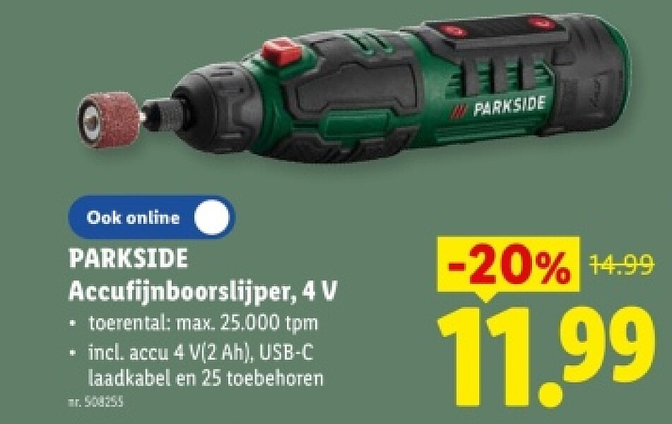 Accufijnboorslijper, 4 V
