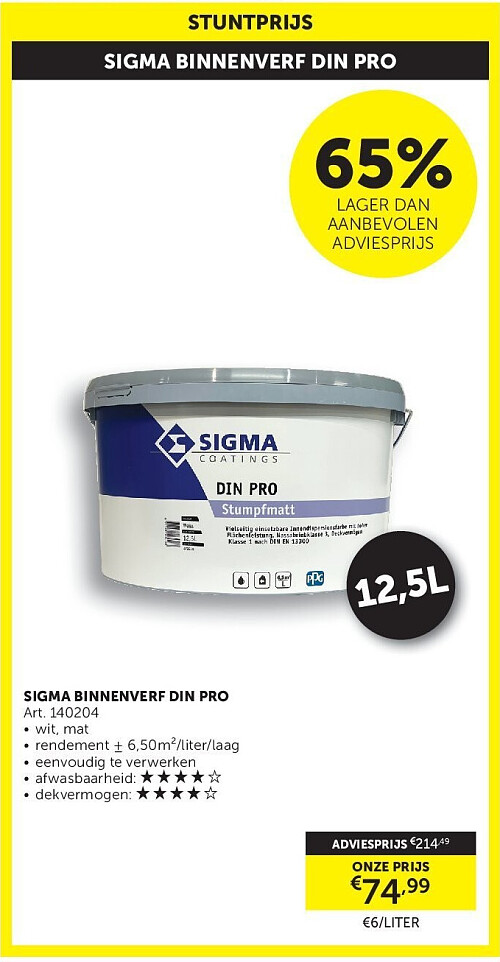 SIGMA BINNENVERF DIN PRO