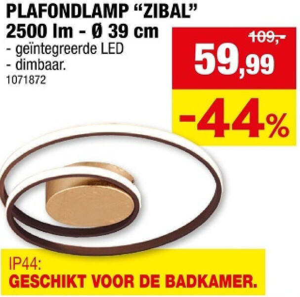 PLAFONDLAMP "ZIBAL" 2500 Im - Ø 39 cm