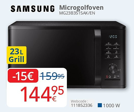 Samsung Microgolfoven MG23B3515AK/EN