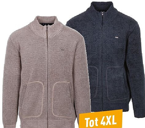 Gebreid vest heren, 3XL en 4XL