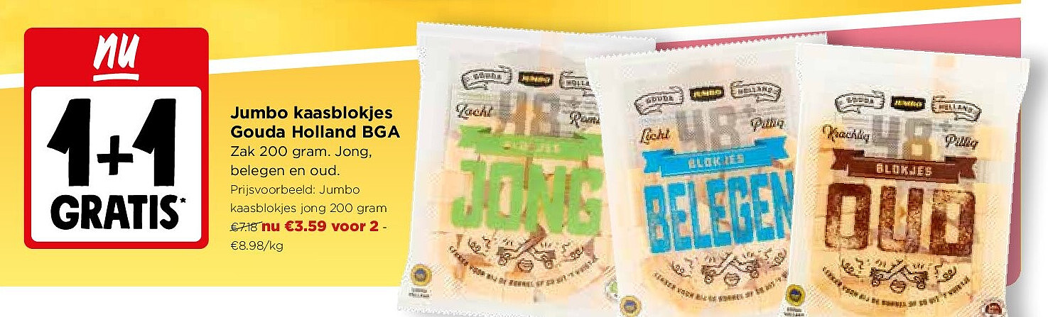 Jumbo kaasblokjes Gouda Holland BGA