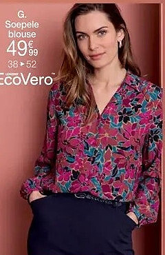 Blouse met bloemenprint in zuivere viscose