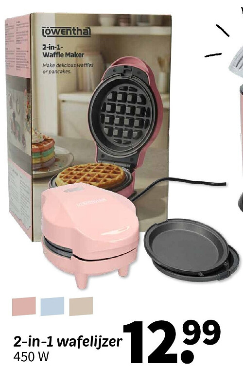 2-in-1 wafelijzer