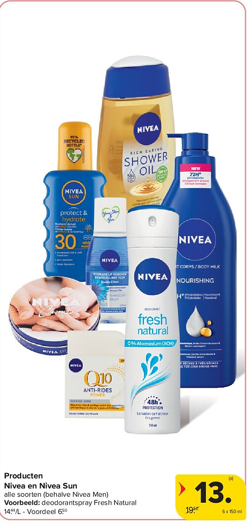 Producten Nivea en Nivea Sun
