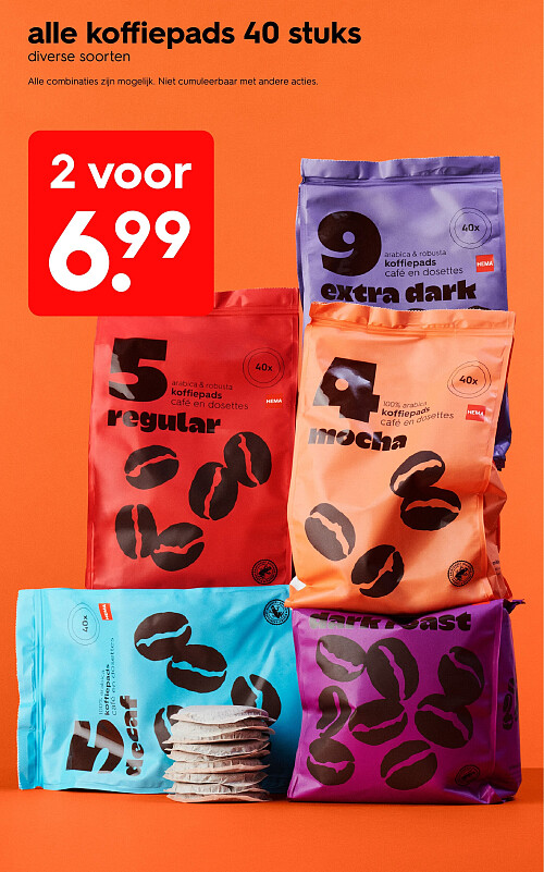 alle koffiepads 40 stuks