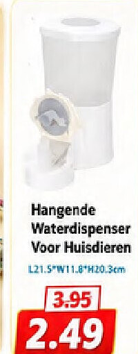 Hangende Waterdispenser Voor Huisdieren