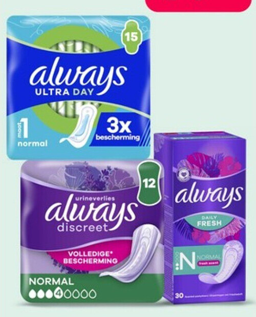 Always en Always Discreet enkelpakken