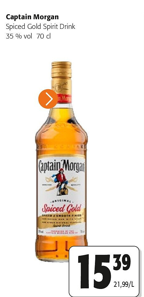 Captain Morgan Spiced Gold Spirit Drink 35 % vol 70 cl