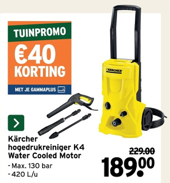 Kärcher hogedrukreiniger K4 Water Cooled Motor