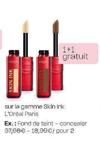 sur la gamme Skin Ink L'Oréal Paris