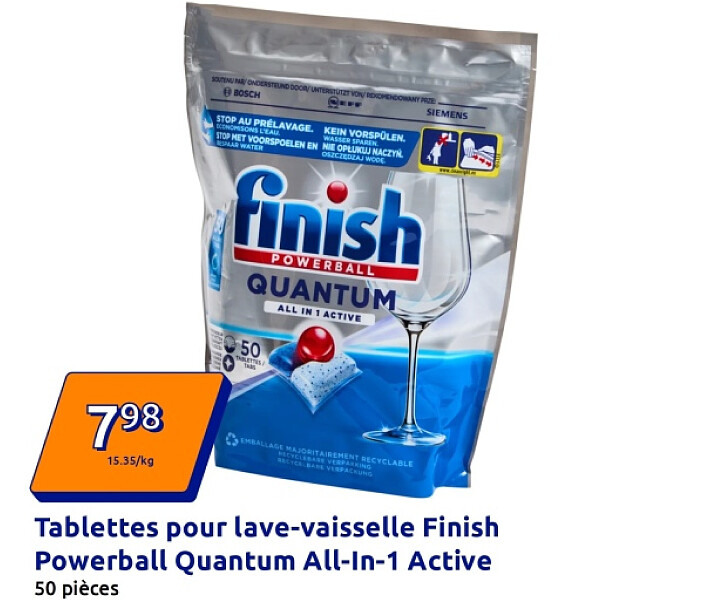 Tablettes pour lave-vaisselle Finish Powerball Quantum All-In-1 Active
