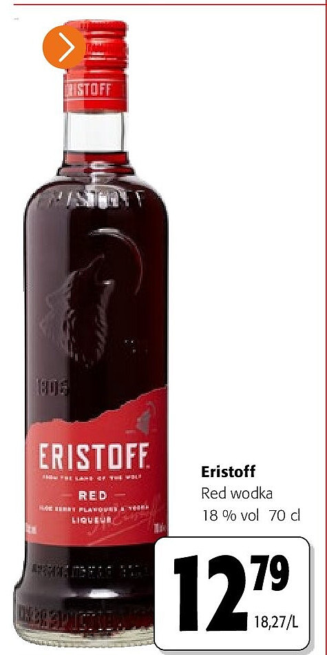 Eristoff Red wodka 18 % vol 70 cl