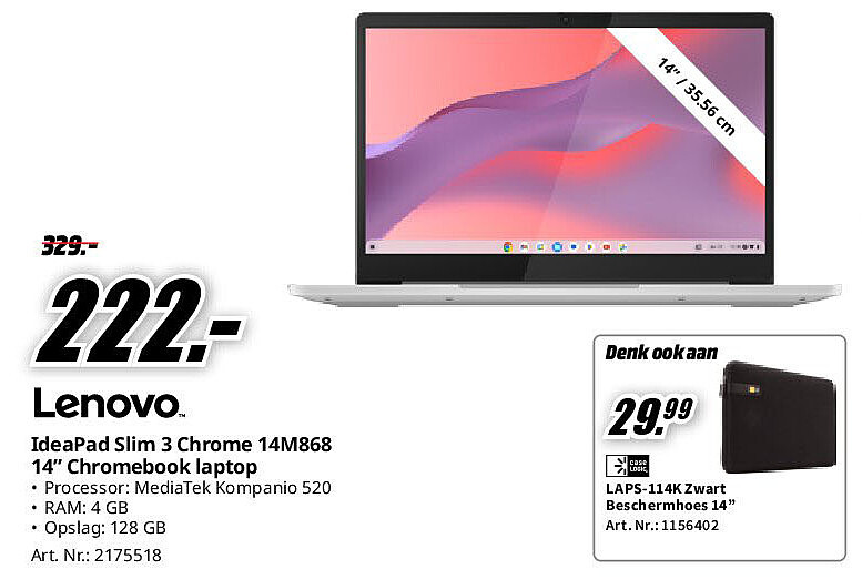Lenovo IdeaPad Slim 3 Chrome 14M868 14” Chromebook laptop